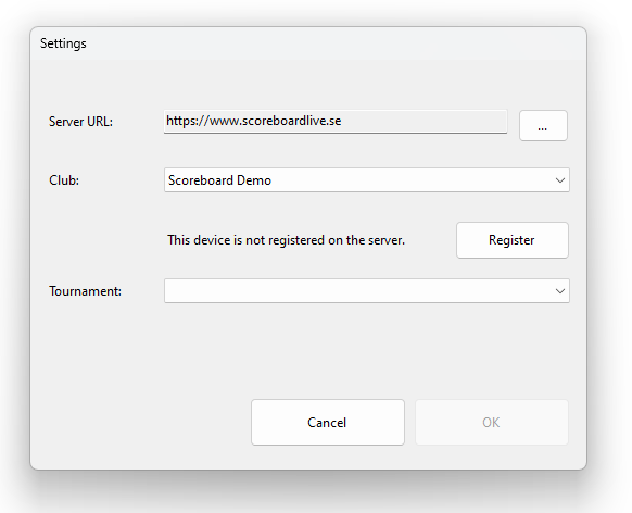 Image of the settings dialog box